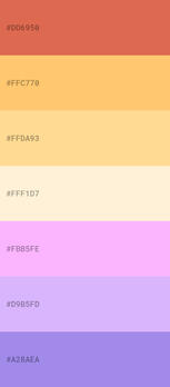 7 Stripe Nonbinary Lesbian Flag Hex Codes